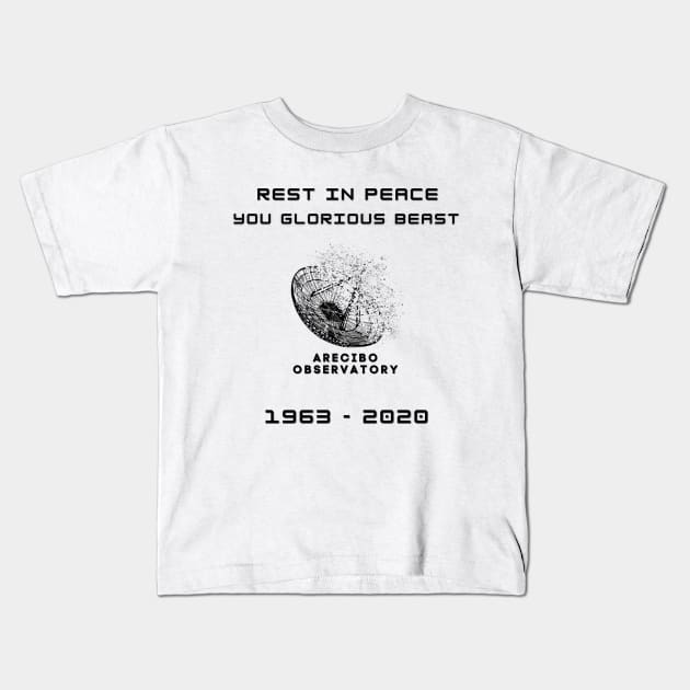 Arecibo Observatory RIP Kids T-Shirt by JettDes